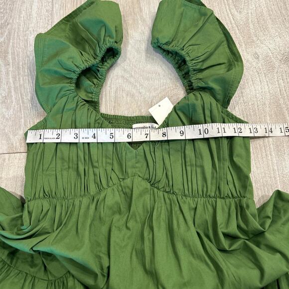 NWT Abercrombie & Fitch Chase ruffle midi dress. Size XS - Picture 5 of 6